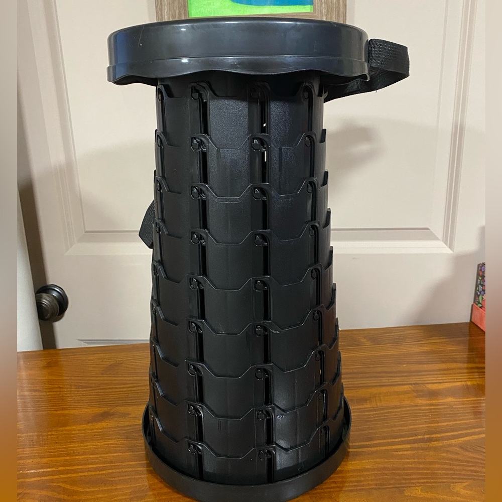 Black Collapsible Stool